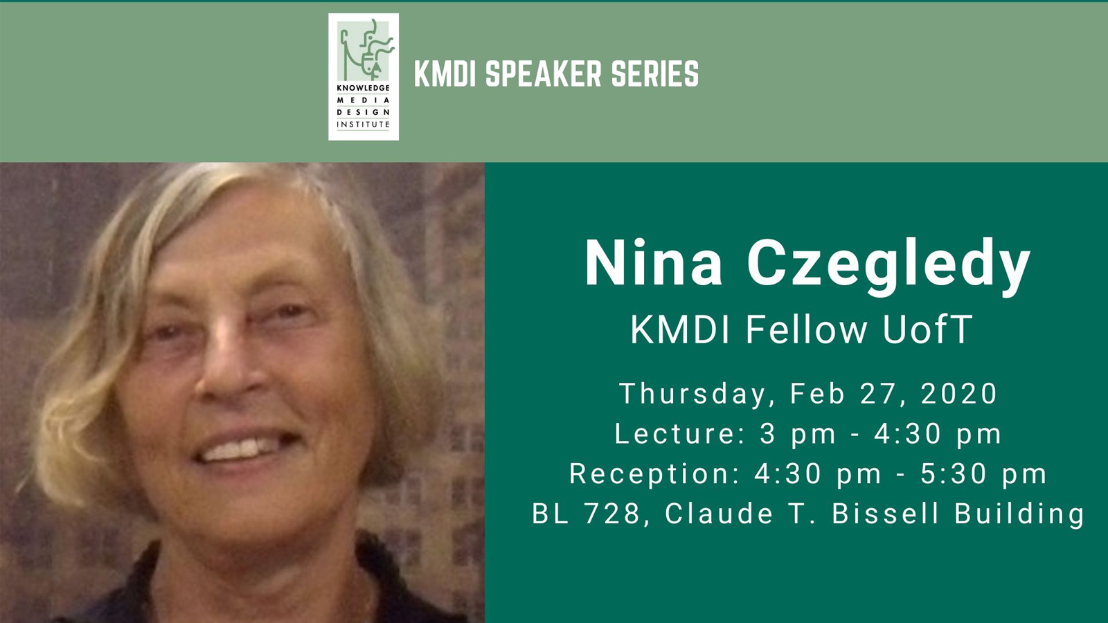 KMDI Speaker series - Nina Czegledy