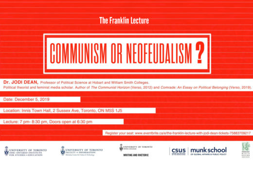 The Franklin Lecture Communism or Neofeudalism event